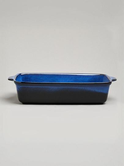 Форма для запекания керамика, 18х32х7 см, 2 л, прямоугольная, Agness, Reactive Blue, 780-130