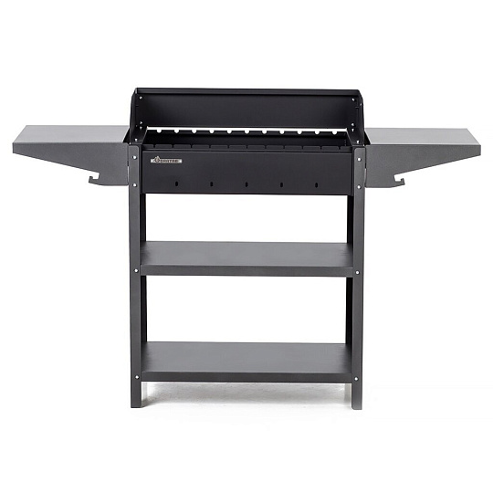 Мангал 1332х600х394х895 мм, 2 мм, гриль, складные полки, Gratar, Standart Grill, FSG2000
