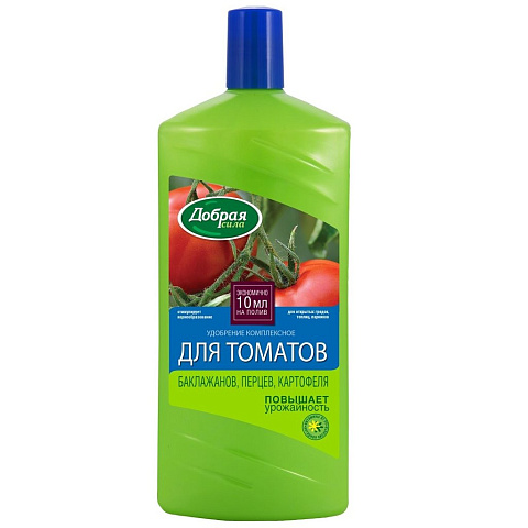 Удобрение Овощное №2, для томатов, баклажанов и перца, органоминеральное, жидкость, 1000 мл, Добрая сила