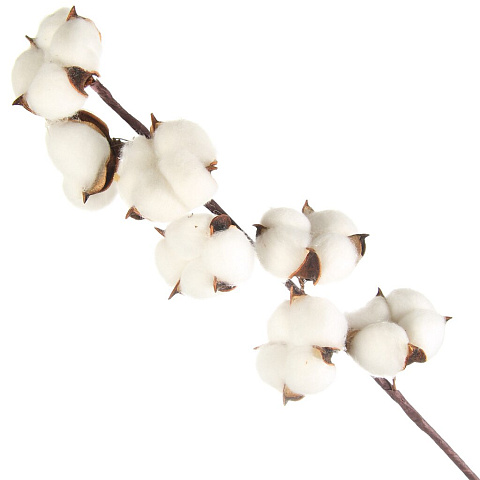 Цветок искусственный декоративный Хлопок, 70 см, Y4-6306