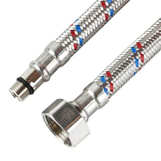 Подводка для воды М10-1/2"х0.8 м, пара, сталь, ELKA