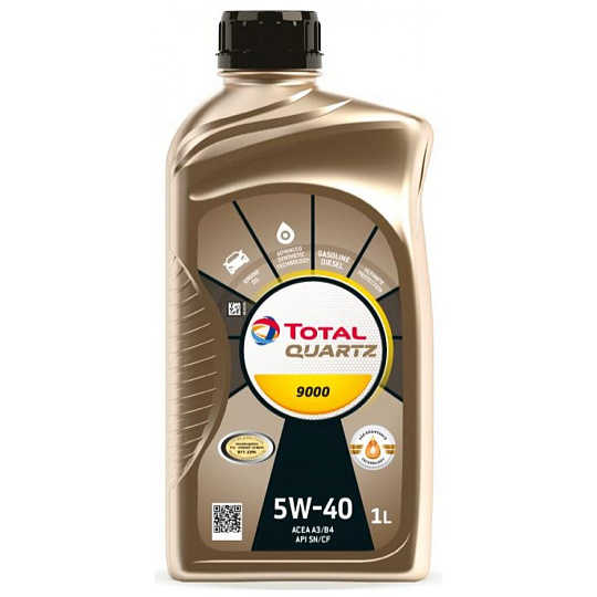 Масло моторное синтетическое, 5W40, Total, 9 000, 1 л, 10210301