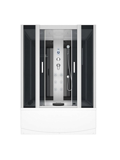 Душевая кабина высокий поддон, 150х80х215 см, прямоугольная, тонированная, Erlit, ER4515TP-C4-RUS