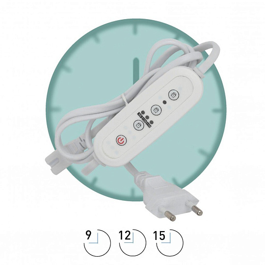 Таймер для фитосветильников, 220-240 В, IP20, 1.5 м, Эра, Fito-Linetime, Б0049314
