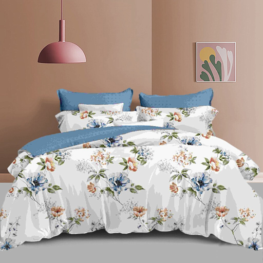 Постельное белье 2-спальное, с европростыней, простыня 200х215 см, 2 наволочки 70х70 см, пододеяльник 175х215 см, Бояртекс, поплин, коллекция Luxor, 12853 А/В