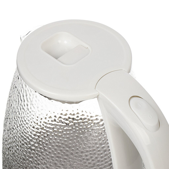 Чайник электрический Lofter, CX-K313-18BW/2, белый, 1.8 л, 1500 Вт, скрытый нагревательный элемент, стекло, пластик