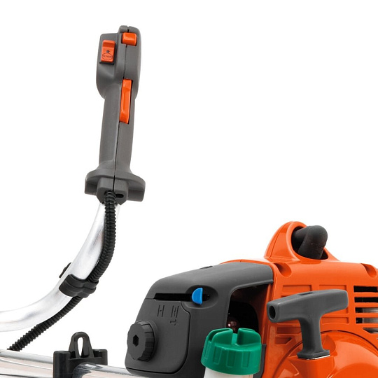 Триммер бензиновый, Husqvarna, 128R, 9527157-67, 1 л.с., 52 куб.см, U-ручка, леска/нож, неразборный вал