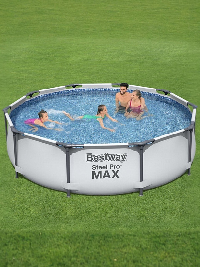 Бассейн каркасный Bestway, 305х76 см, Steel Pro Max Frame Pool, 56406, 4678 л