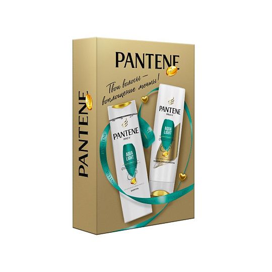 Набор подарочный для женщин, Pantene Pro-V, Aqua Light, шампунь 250 мл + бальзам 200 мл