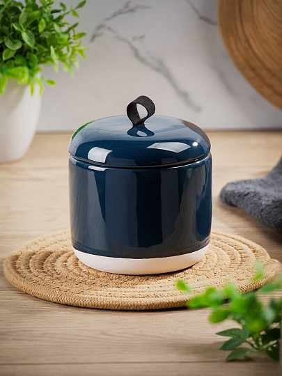 Диспенсер для ватных дисков, 10.1х10, керамика, Лазурь, BCE0698EA-CT