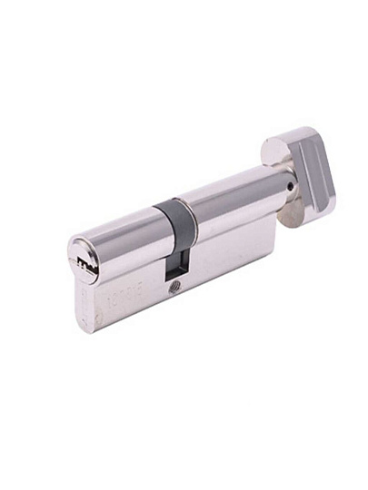 Личинка замка двери Apecs, SM-80(35/45C)-C-NI, 28621, 80 мм, с заверткой, никель