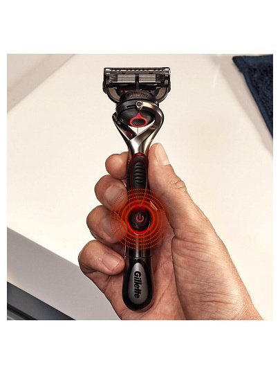 Станок для бритья Gillette, Fusion Proglide Power Flexball Red, для мужчин, 1 сменная кассета