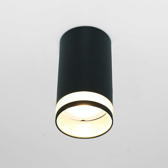 Светильник накладной General Lighting Systems, Башня, 50 Вт, GU10, на 1 лампочку, IP20, d5.5х10 см, Спот, черный, 661807
