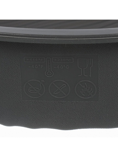 Форма для запекания силикон, 28.5х24х6 см, 3.4 л, круглая, Daniks, Графит, B030106