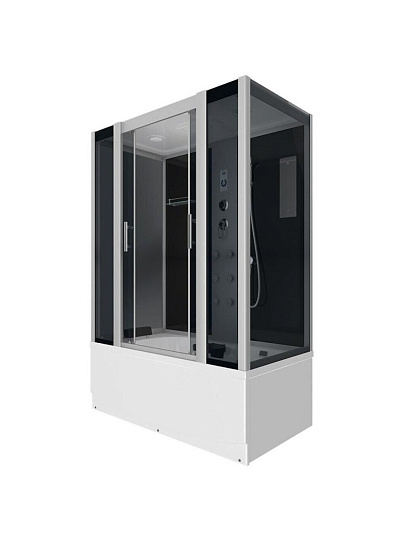 Душевая кабина высокий поддон, 150х80х215 см, прямоугольная, тонированная, Erlit, ER4515TP-C4-RUS