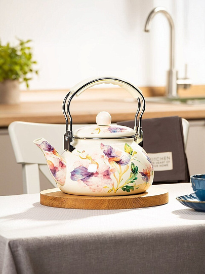 Чайник сталь, эмалированное покрытие, 2.5 л, Daniks, Iris, индукция
