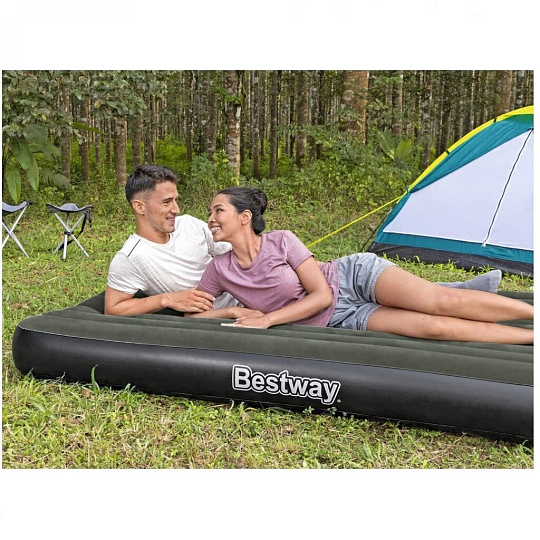 Матрас надувной Bestway, 203х152х25 см, 6716S, насос встроенный, электрический, флокированный, 300 кг
