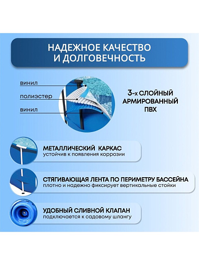 Бассейн каркасный Bestway, 400х211х81 см, Steel Pro, 56405, 5700 л
