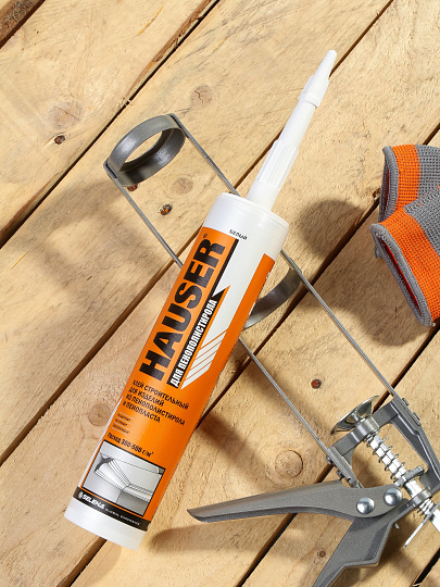 Клей Hauser, акриловый, строительный, пенополистирол, белый, однокомпонентный, 310 г, 85092