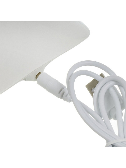Светильник настольный на подставке, с USB, белый, абажур белый, YT-DT-081