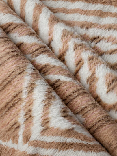 Плед 1.5-спальный, 150х200 см, 60% хлопок, 40% акрил, Karteks, Soft Komfort PS368, светло-коричневый, 104/150.368