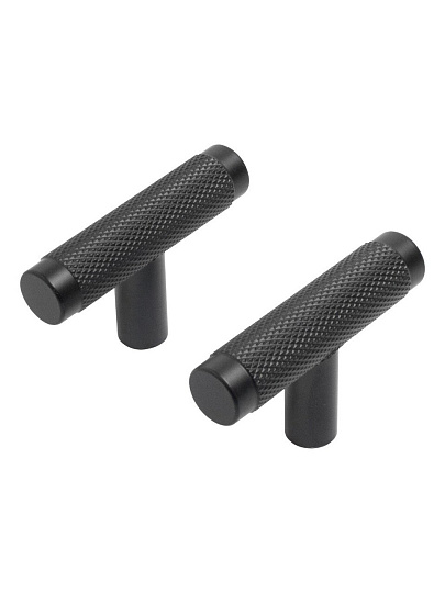 Ручка-кнопка мебельная StahlBuro, AP2308, 2 штуки, матовый черный, 167635