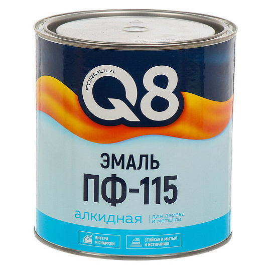 Эмаль Formula Q8, ПФ-115, алкидная, глянцевая, хаки, 2.6 кг