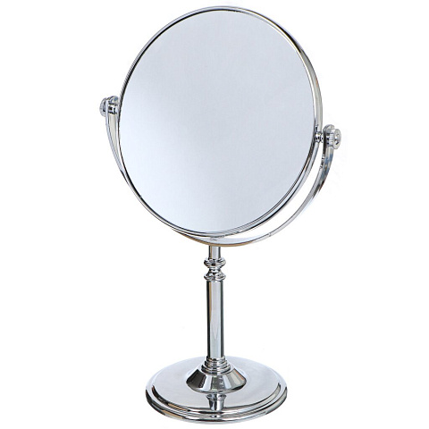 Зеркало настольное круглое JC-9304, 32х20 см (диаметр 17 см) двустороннее, в ассортименте
