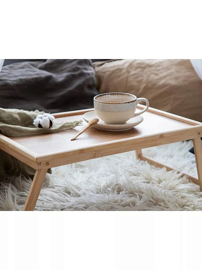 Столик для завтрака бамбук, 50х30х4 см, прямоугольный, G11-M047-1