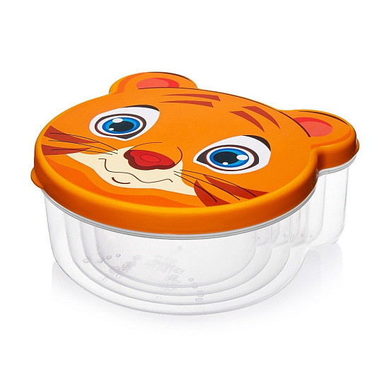 Контейнер пищевой пластик, 0.2, 0.3, 0.5, 0.75 л, 4 шт, в ассортименте, фигурный, Эльфпласт, Pets, 479