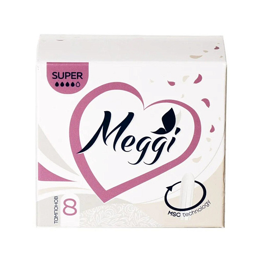 Тампоны Meggi, Super new, 8 шт, MEG 728