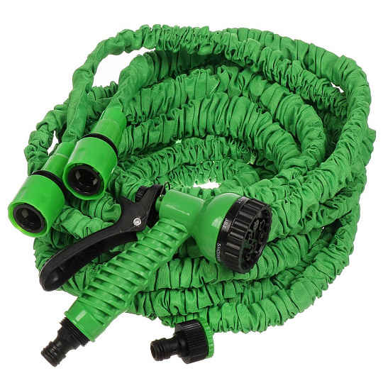 Шланг поливочный, растягивающийся, Grandy, Expandable, латекс, от 5 до 15 м, с пистолетом, BT001