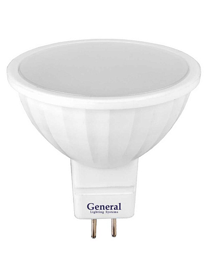 Лампа светодиодная GU5.3, 8 Вт, 230 В, 6500 К, холодный белый свет, General Lighting Systems, GLDEN-MR16, 650500