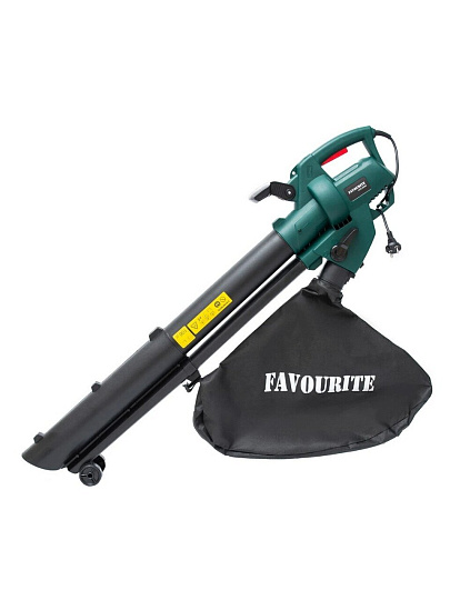 Воздуходувка-пылесос садовая, Favourite, VCB 2000, 2000 Вт, 45 л, сухая уборка, 260 км/ч, 13 м³/мин