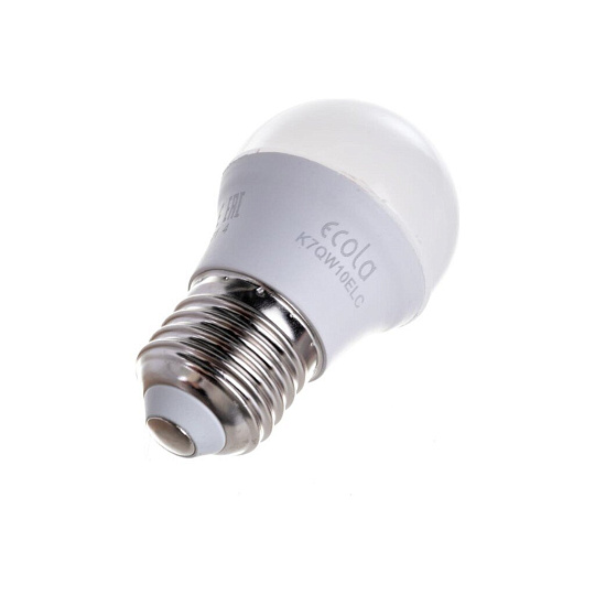 Лампа светодиодная E27, 10 Вт, 220 В, шар, 2700 К, теплый белый свет, Ecola, Premium, G45, LED