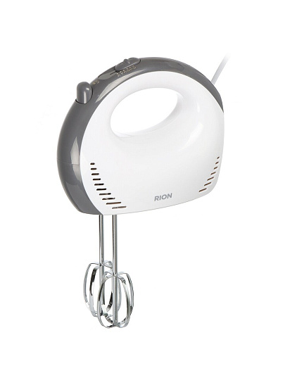 Миксер ручной, Rion, CX-6639, 400 Вт, 5 скоростей, белый