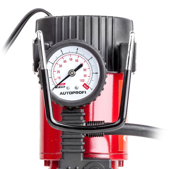 Компрессор автомобильный Autoprofi, AK-30, 30 л/мин, 12 В, 7 атм, 120 Вт, к прикуривателю, с манометром, шланг 1м, AK-30