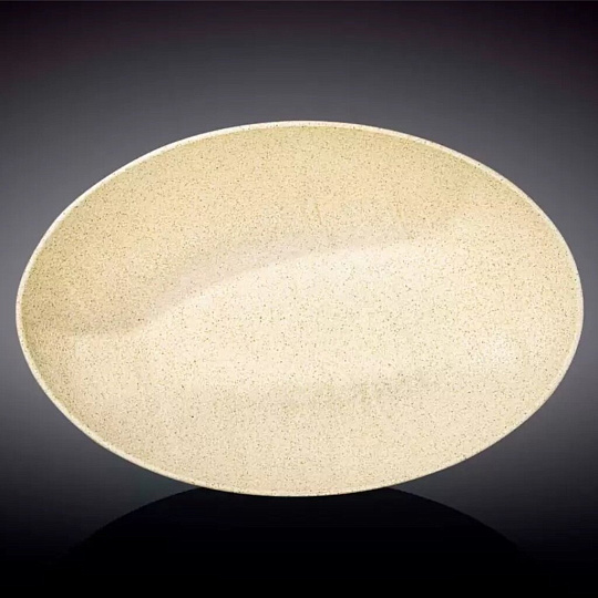 Салатник фарфор, овальный, 6 см, 25х16.5, Sandstone, Wilmax, WL-661320 / A, песочный