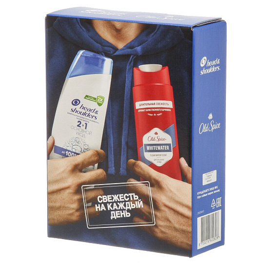 Набор подарочный для мужчин, Head & Shoulders, Основной уход 2в1, шампунь 200 мл + гель для душа Old Spice 250 мл