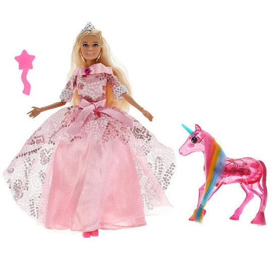 Кукла Карапуз, София, 29 см, руки и ноги сгибаются, со светящимся единорогом, 66001P-UL1-S-BB