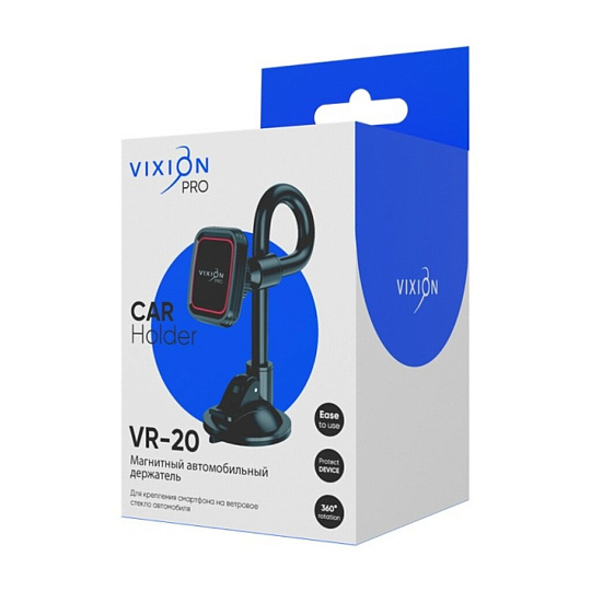 Держатель для телефона Vixion, VR-20, GS-00028930, на присоске, черный