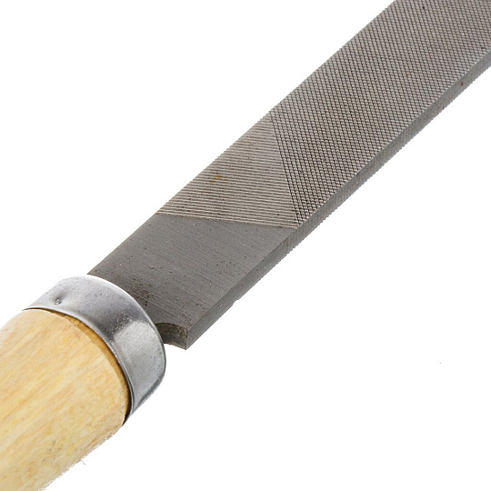 Напильник плоский, 150 мм, №2, деревянная ручка, Bartex, 12018