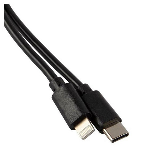 Кабель USB USB, MB mObility, Type-C-Lightning, Type-C to Lightning 8-pin, 3 А, черный, УТ000025655