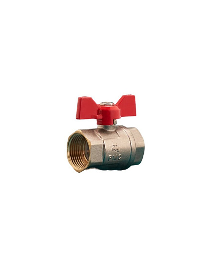 Кран для воды, 1/2'', г-г, ручка-бабочка, Стандарт, РМС