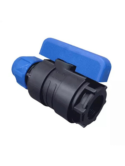 ПНД кран d20х1/2'', внутренняя резьба, шаровой, цанга, Valfex
