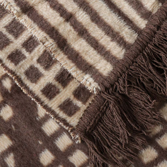 Плед евро, 200х220 см, 60% хлопок, 40% акрил, Karteks, Soft Komfort PS1429A, корица, 104/200.1429A
