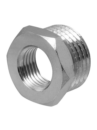 Футорка 1/4"х1/2", г-ш, никель, индивидуальная упаковка, MasterProf