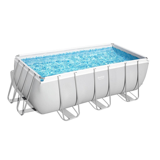 Бассейн каркасный Bestway, 412х201х122 см, Power Steel Rectangular, 56456, фильтр-насос, лестница, 8124 л