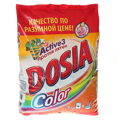 Стиральный порошок Dosia, 1.8 кг, автомат, для цветного белья, Color