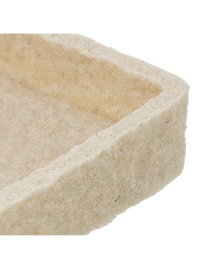 Мыльница настольная, Fora, Stone Natural, полирезина, FOR-STN036NAT
